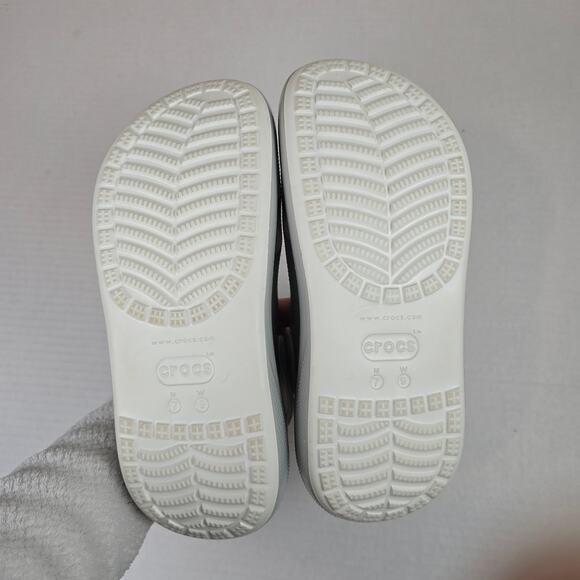 Crocs Crush High Shine Gray Clogs Women 9 Men 7 Comfort Platform Slip On Shoes - Picture 4 of 5